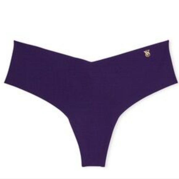 Victoria's Secret purple No-Show Seamless Thong Panty Size Xlarge - Picture 1 of 10